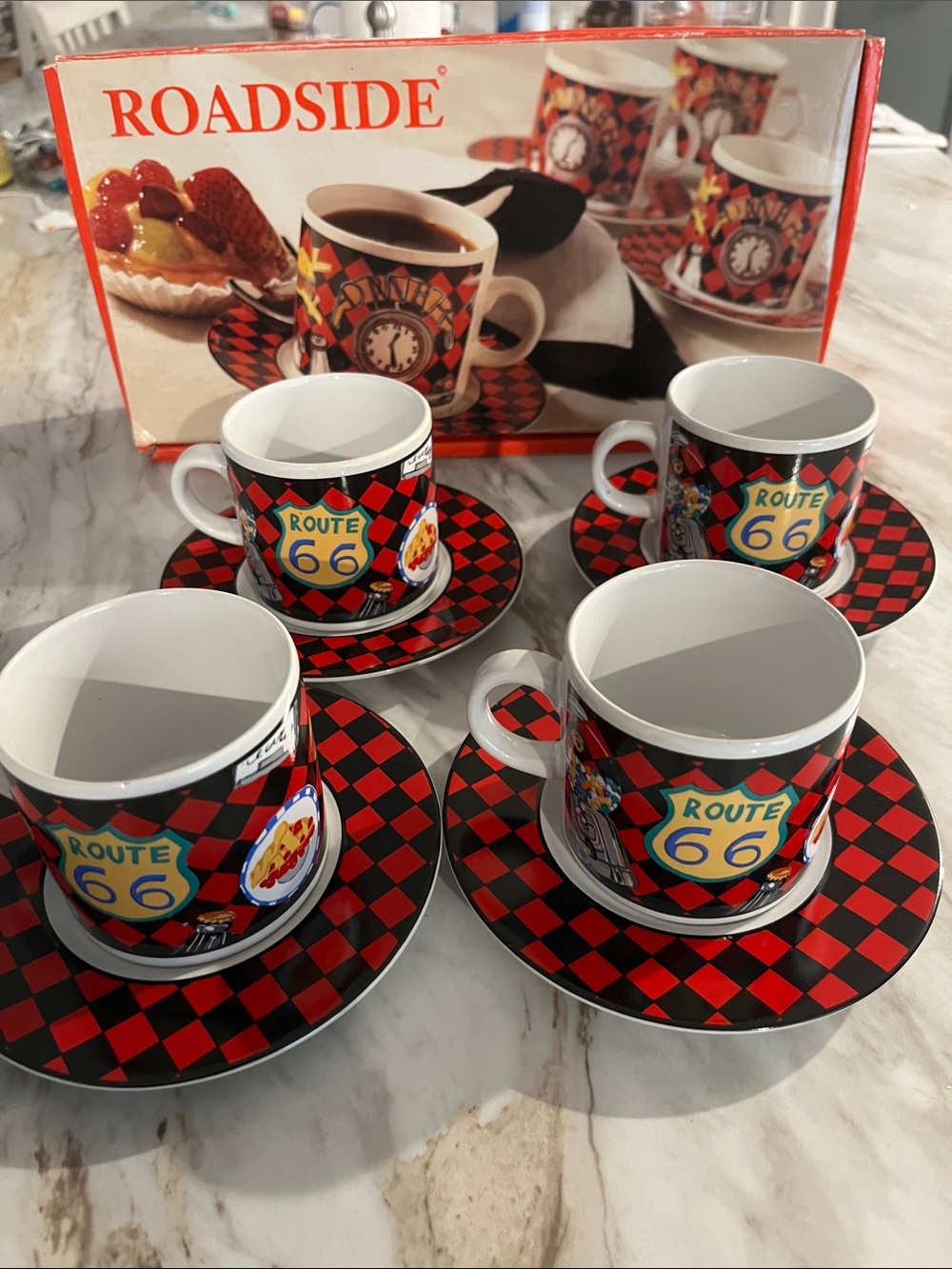 Roadside by Sakura Espresso Cups & Saucers Set